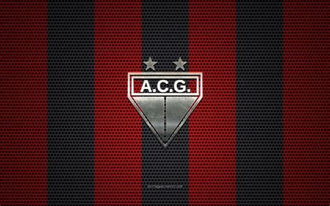wallpapers ac goianiense logo brazilian football club metal emblem red black metal