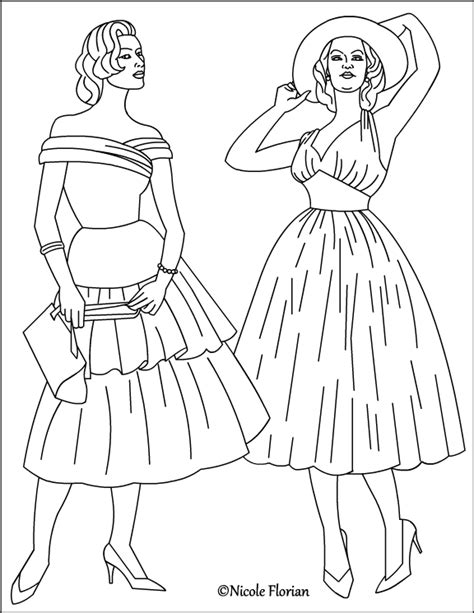 nicoles  coloring pages vintage fashion coloring pages