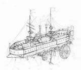 Airship Steampunk Janboruta Battleship Airships sketch template