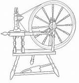 Spinning Wheel Coloring Template sketch template