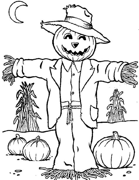 printable coloring pages  scarecrows coloring home