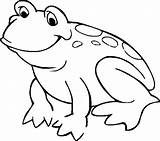 Frog Coloring Pages Kids Clipart Color Printable Frogs Drawing Reptiles Cliparts Clip Print Jumping Animal Library Leaping صوره Adult ضفدع sketch template