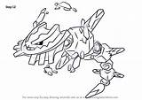Steelix Mega Pokemon Draw Drawing Step Tutorials Anime sketch template