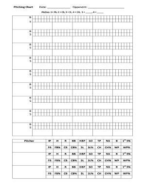 pitching chart template excel fill  printable fillable blank