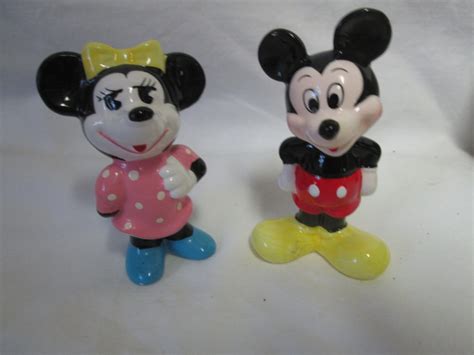 Vintage Mickey Mouse And Minnie Mouse Small Ceramic