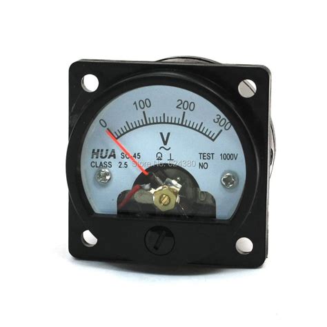 buy ac    analog dial panel meter voltmeter gauge black sq