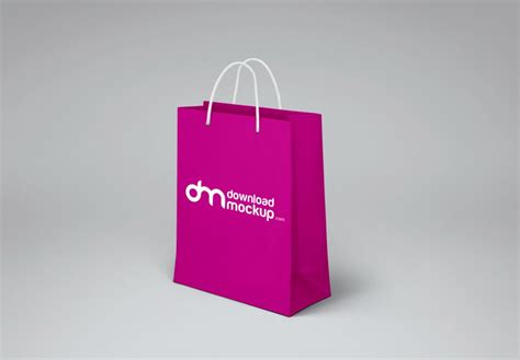 shopping paper bag design mockup  psd  mockup