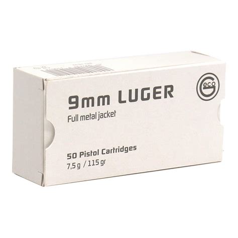 Geco Range 9mm Fmj 115 Grain 50 Rounds 718698 9mm Ammo At