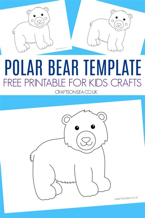 polar bear template  printable crafts  sea