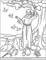 Francis Coloring Saint Animals Blessing Pages Assisi Thecatholickid Catholic Pets Kids Printable Colouring Printables Sheets Children Choose Board Print sketch template