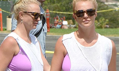 britney spears flashes major sideboob in sheer top after hitting the gym daily mail online