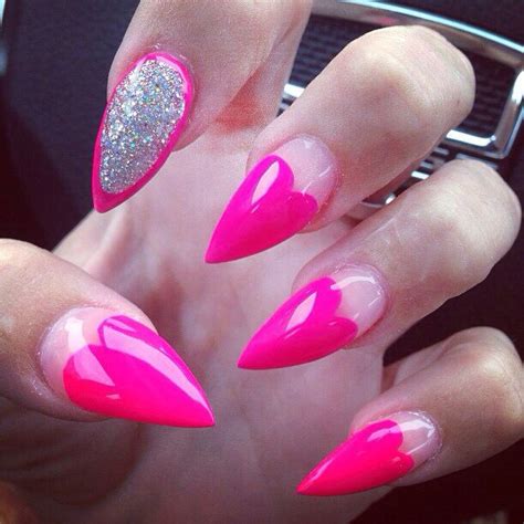 42 Most Beautiful Pink Stiletto Nail Art Design Ideas For