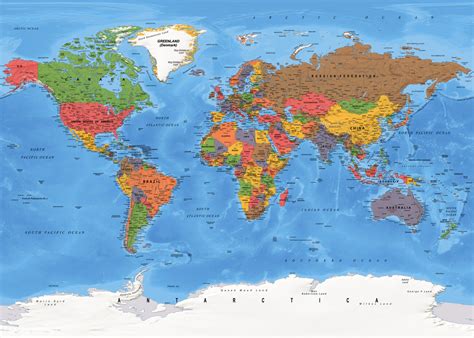 mapa detailed political world map wiele plakatow  mapami swiata