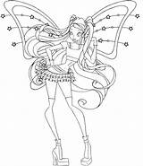 Winx Stella Coloring Club Pages Choose Board Fairy sketch template