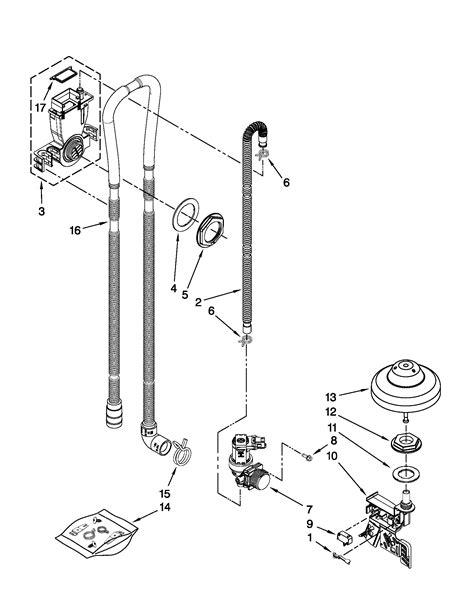 fill drain  overfill parts diagram parts list  model kudsfxss kitchenaid parts
