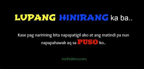 √ Pick Up Lines Tagalog Hugot