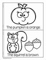 Fall Colors Printable Book Mini Kids Color sketch template