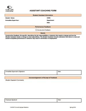 employee coaching form fill  sign printable template