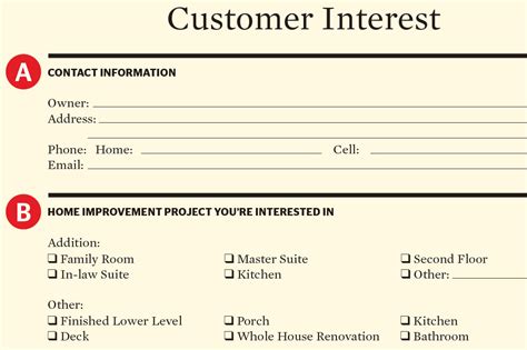 Hunting And Gathering Using A Customer Interest Form