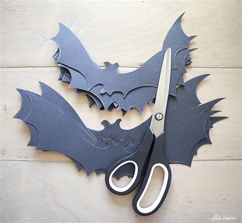diy halloween flying bat mantel  bat template ella claire