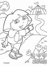 Dora Coloring Explorer Draw Circus sketch template