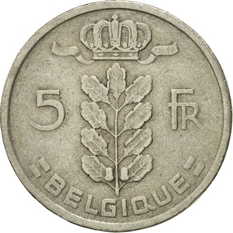 coin belgium  francs  frank  ef  copper