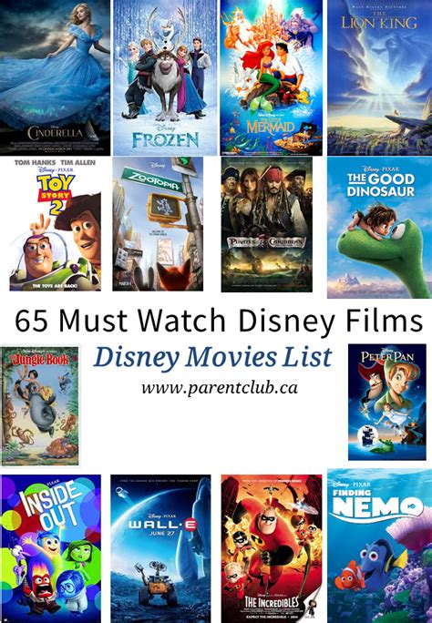 disney films disney movies list