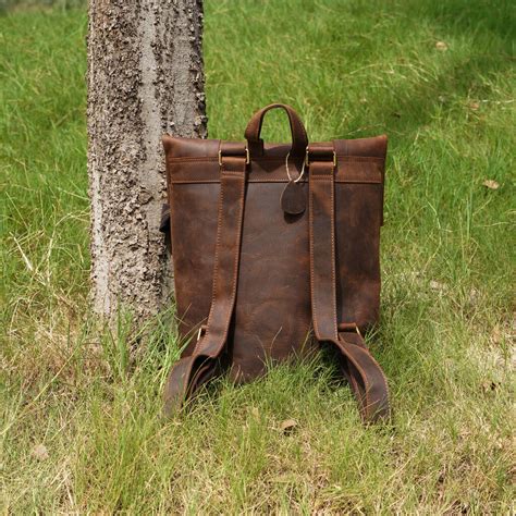 straps detail genuine leather backpack  eazo notonthehighstreetcom