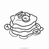 Pancake Coloring Pages Banana Color Getcolorings Getdrawings sketch template