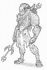 Armor Ronniesolano Masked Monstre Colorier Jakobs Predators Predador sketch template