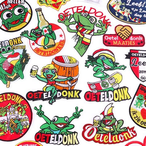 eindhoven oeteldonk emblem embroidery patch frog carnival  netherland iron  patches