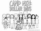 Coloring Dollar Days Camp Pages sketch template