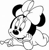 Minnie Mouse Baby Coloring Pages Coloriage Dessin Disney Mickey Facile Colorier Drawing Imprimer Color K5worksheets Heart Little Colouring Cartoon Enfant sketch template