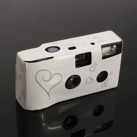 amazoncom hearts disposable camera  flash exp  bridal wedding party digital cameras