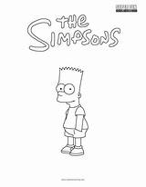 Bart Coloring Simpson Sheet Simpsons Fun sketch template