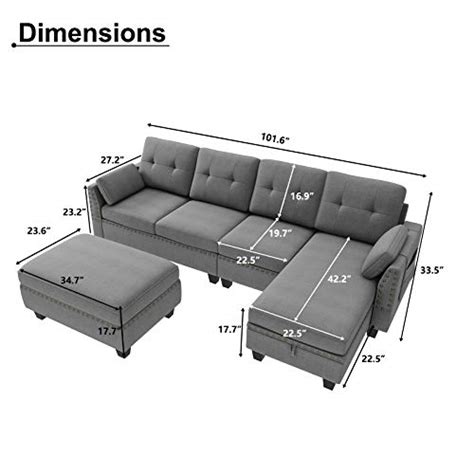 honbay reversible sectional sofa couch set  shaped couch sofa sets