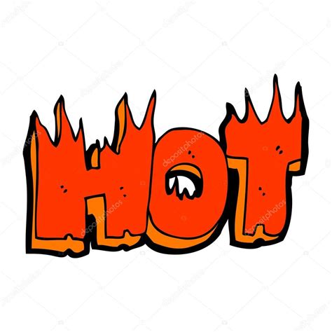 flaming hot sign cartoon — stock vector © lineartestpilot 13138440