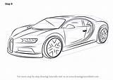 Bugatti Chiron Drawing Car Draw Sports Easy Sketch Cars Outline Step Template Coloring Pages Drawings Tutorials Learn Police Clipart Drawingtutorials101 sketch template
