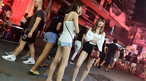 4k Walking Street Night Girls And Beach Road Girls Pattaya 2019