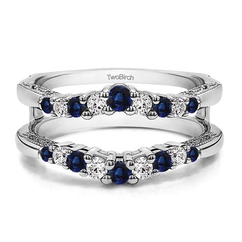 twobirch ring guards  ct sapphire  diamond vintage ring guard