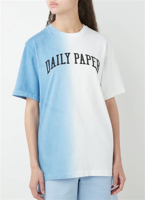daily paper rebo  shirt met dip dye dessin lichtblauw de bijenkorf