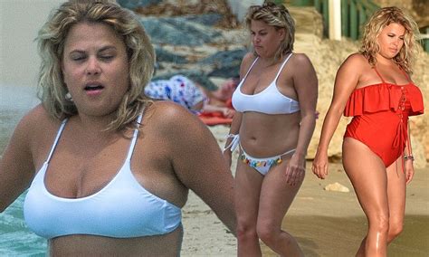 Celebs Go Datings Lady Nadia Essex Shows Off Her Curves In Barbados