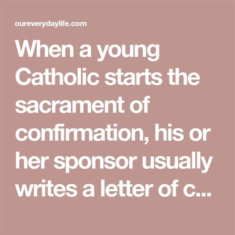 young catholic starts  sacrament  confirmation