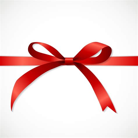 carte cadeau avec ruban rouge  archet illustration vectorielle  telecharger