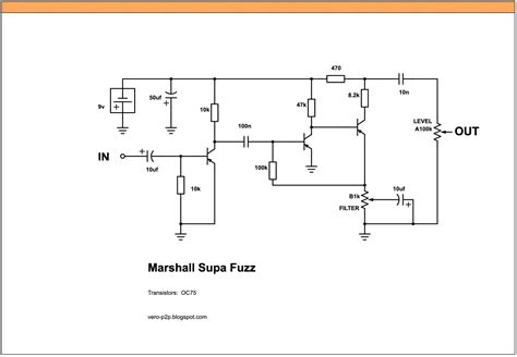 marshall supa fuzz schematic guitar effects vero point  point tag board layouts