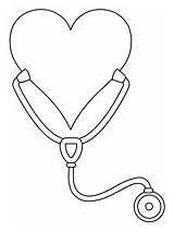 Stethoscope Medicine sketch template