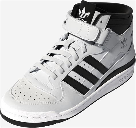 adidas originals sneakers hoog forum  zwart wit