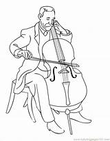 Cello Drawing Getdrawings Coloring sketch template