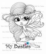 Sherri Baldy Coloring Besties Digi Fae Lil Stamp Instant Sweet Artist sketch template