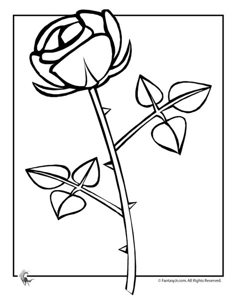 rose coloring page woo jr kids activities childrens publishing